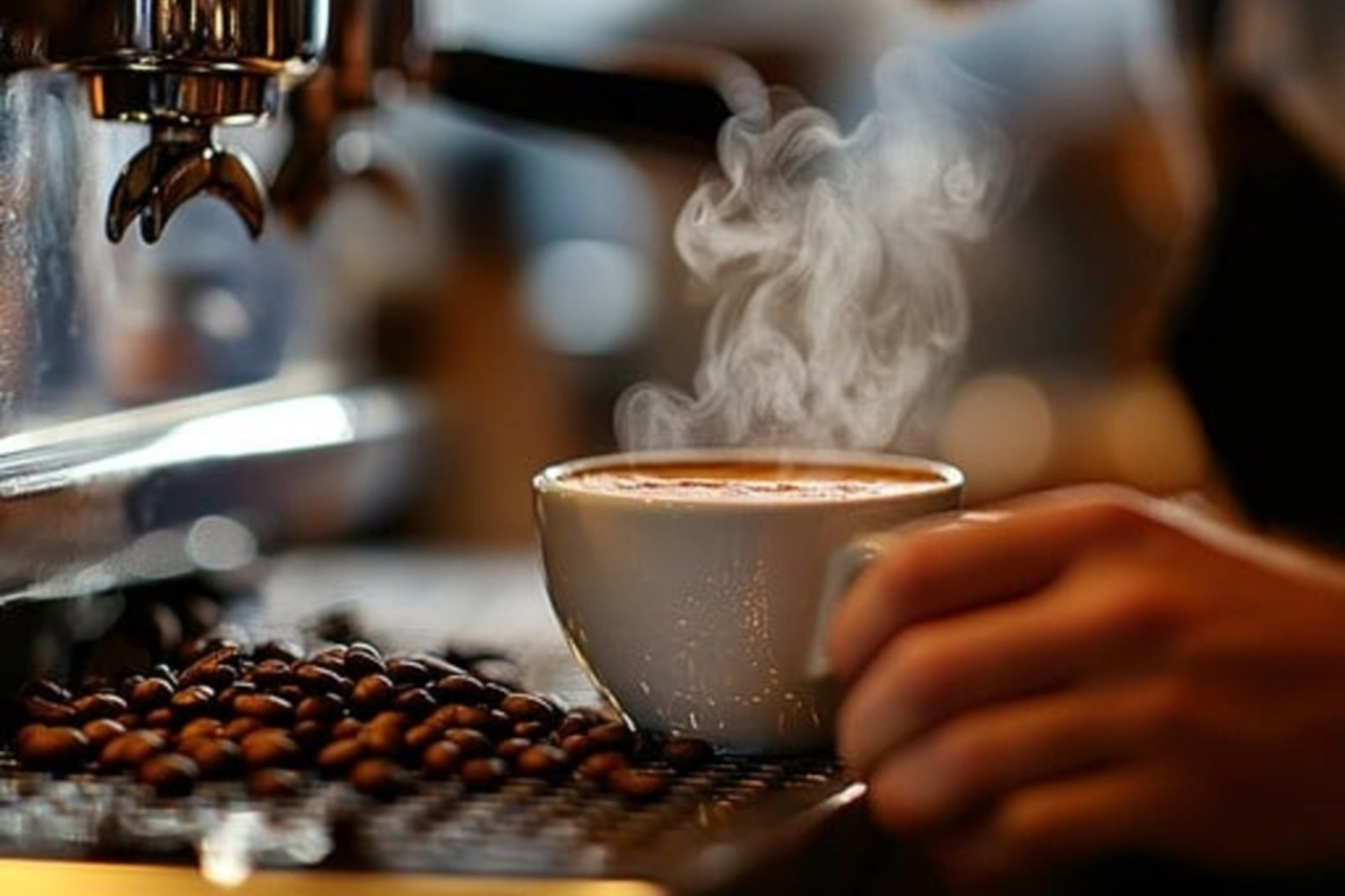 Barista brewing